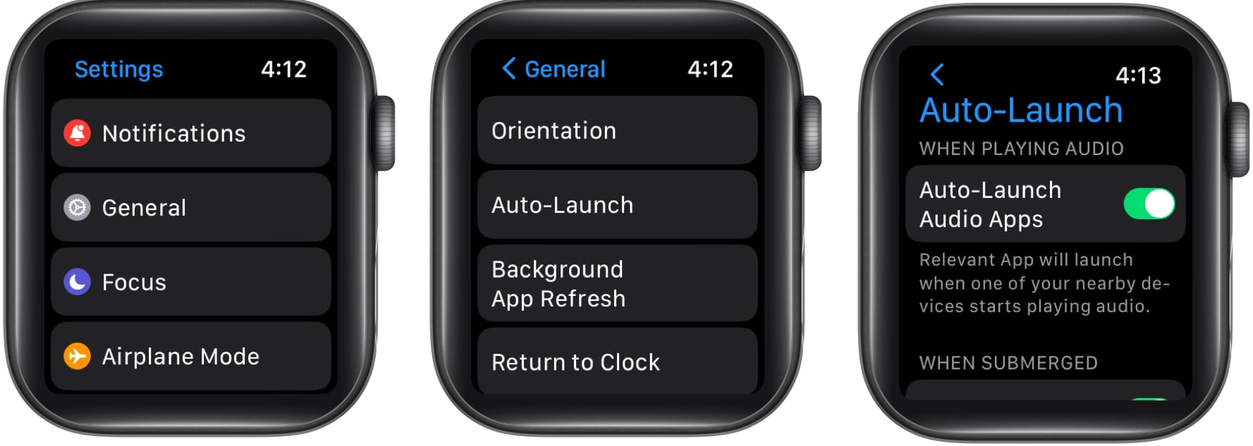 Steps to use Depth app via Auto Launch