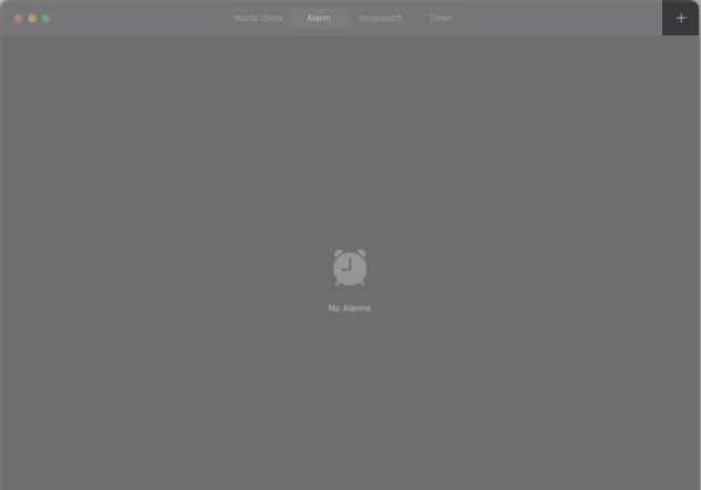 Start alarm in mac
