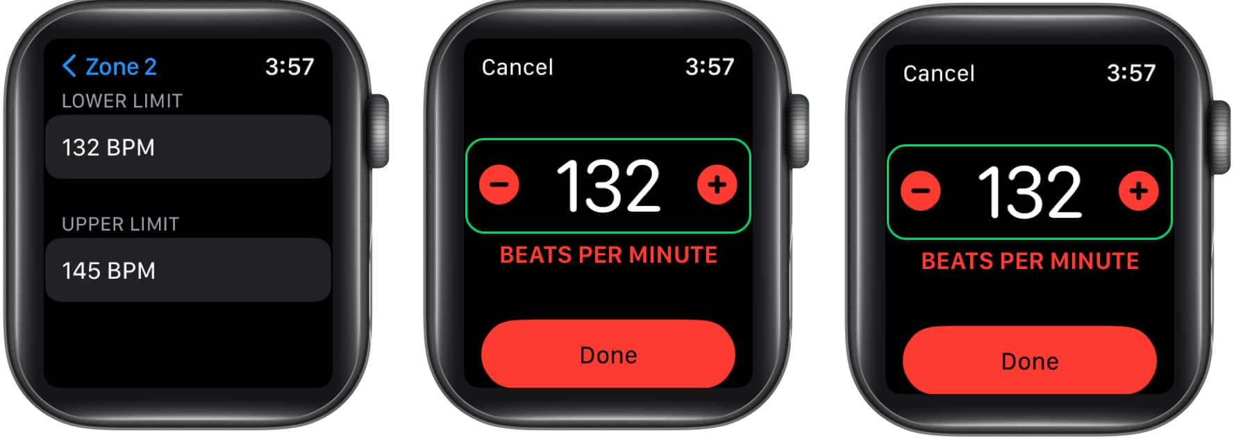 Edit Heart Rate Zone on Apple Watch