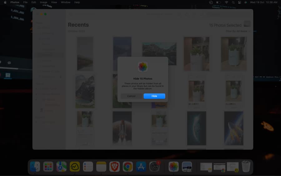 How to hide pictures on Mac