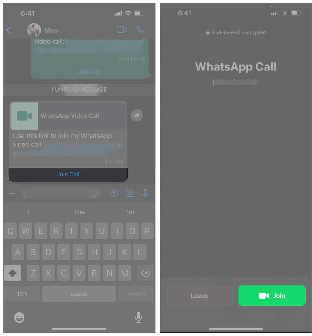 How to join calls through WhatsApp call links on iPhone