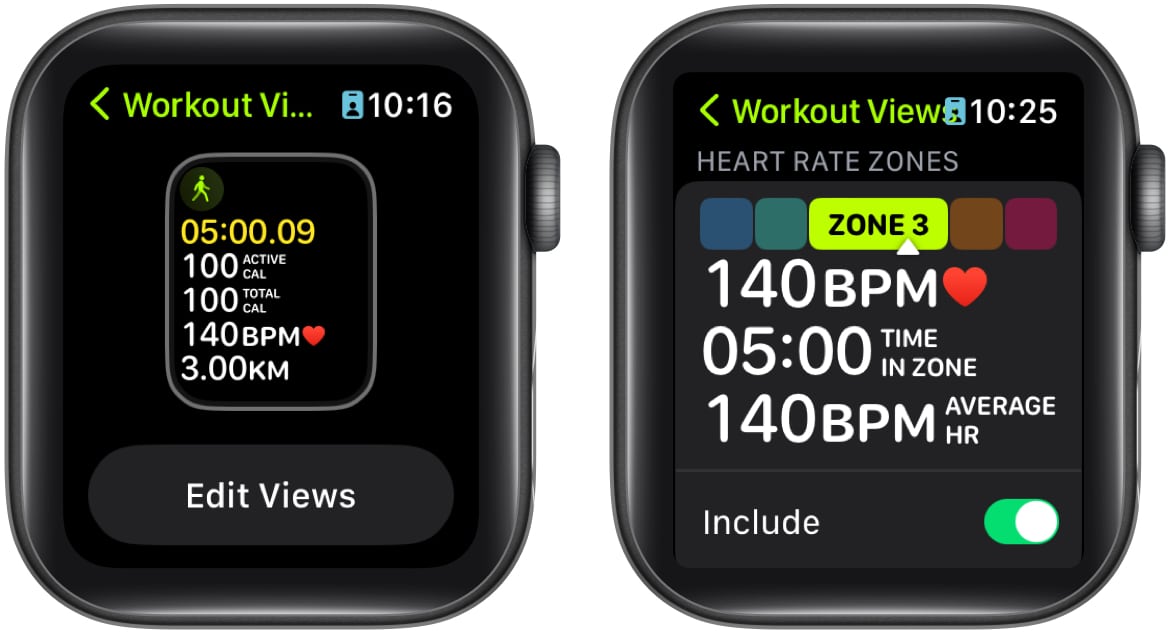 Include Heart Rate Zones in Workout Views on Apple Watch