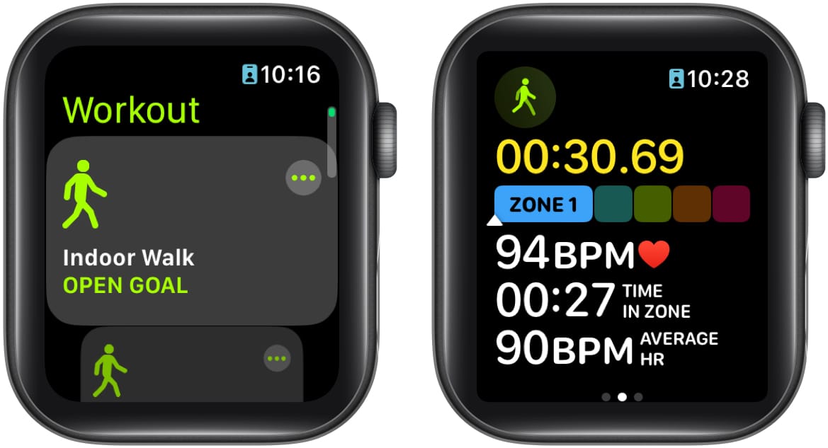 View Heart Rate Zone during a workout on Apple Watch