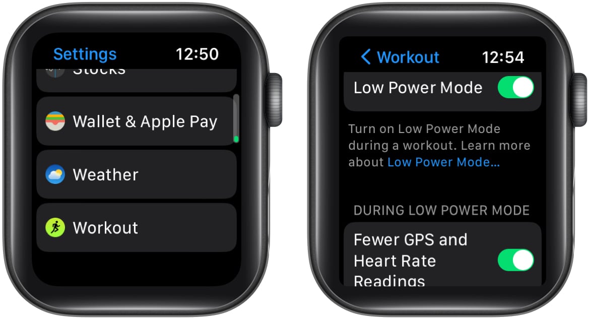 activate Low Power mode on Apple Watch Ultra