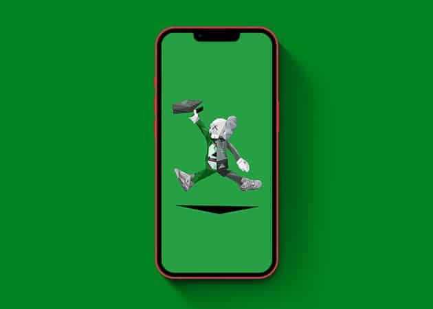 Green Kaws wallpaper for iPhone