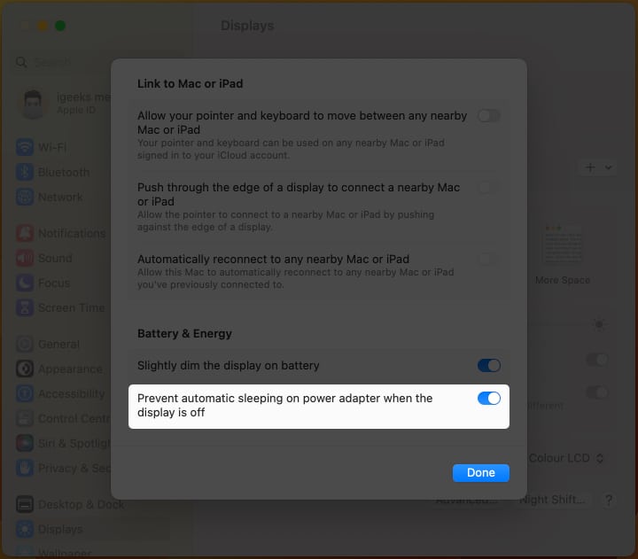 How to prevent automatic sleeping on Mac