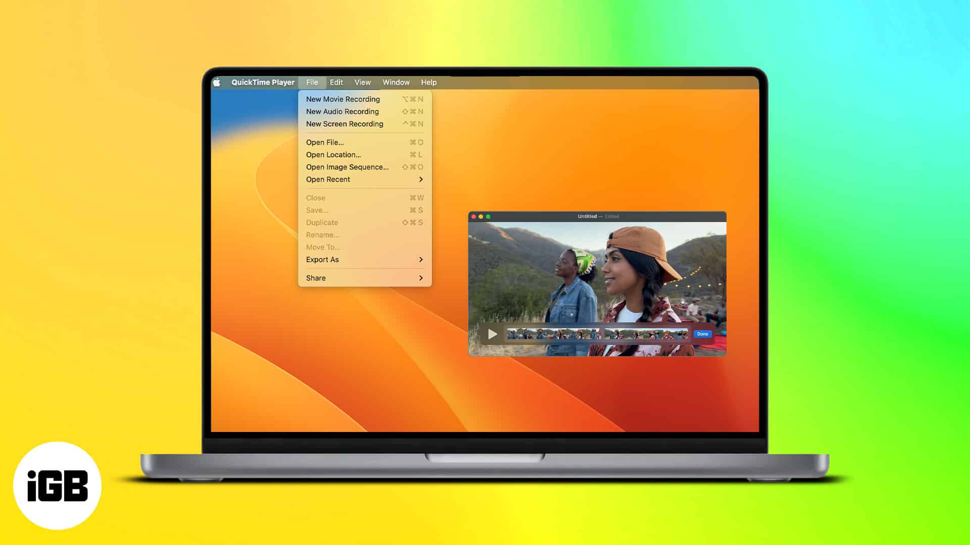 How to use quicktime player on macos ventura