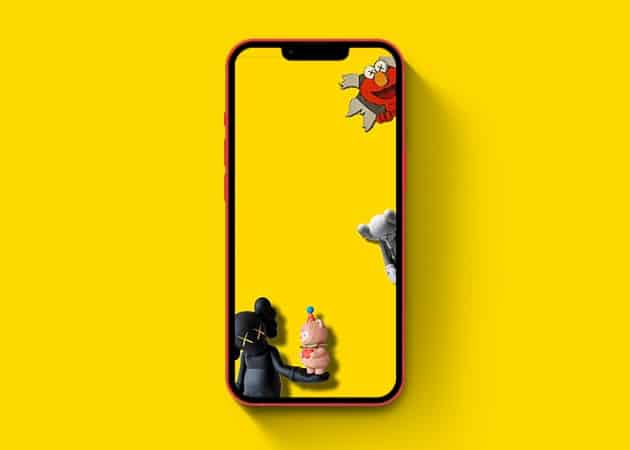 Kaws and Elmo wallpaper for iPhone