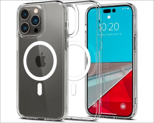 Spigen Ultra Hybrid MagFit Anti Yellowing Technology Designed for iPhone 14 Pro Max Case 2022   White