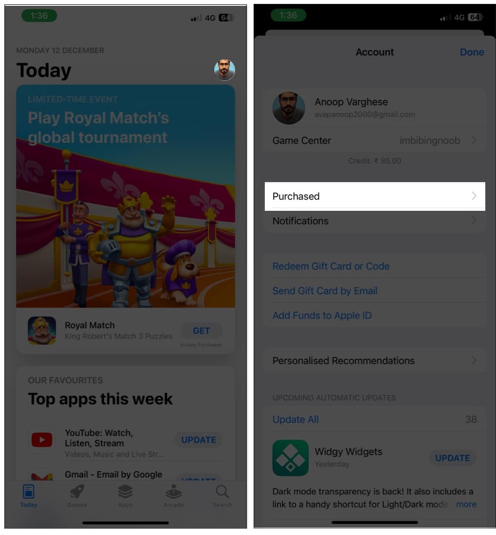 Unhide Purchased Apps and Re Download Them on iPhone