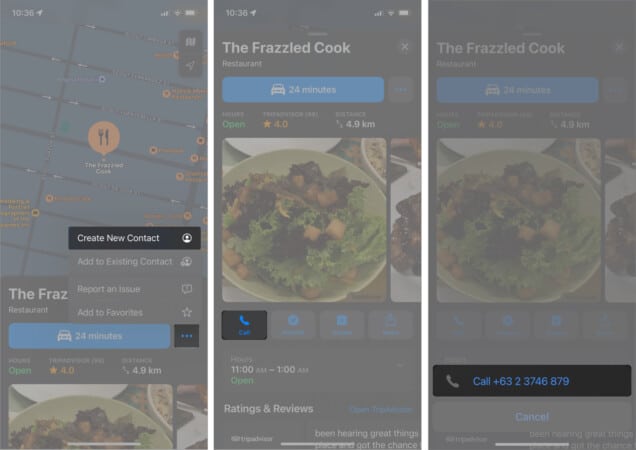 Add and get contacts from certain places in Maps