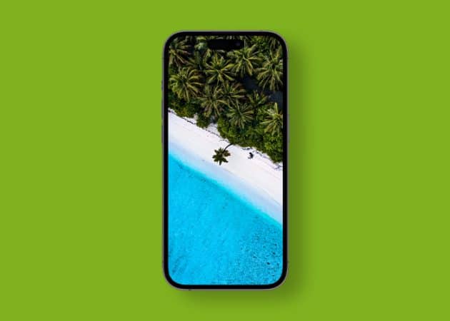 Beachs drone view iPhone wallpaper