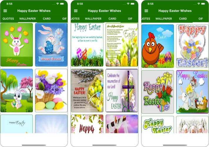 Easter Wishes Card  Wallpaper iPhone and iPad App Screenshot