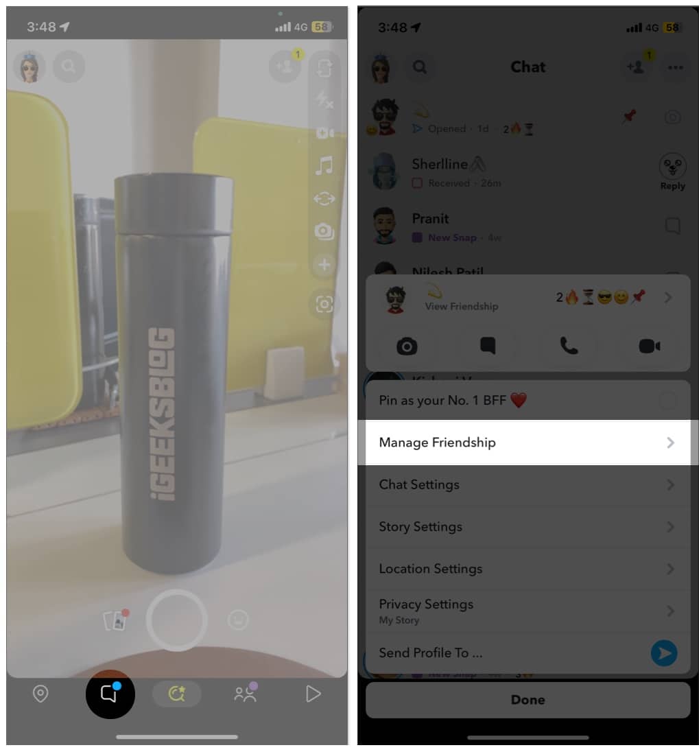 How to manage friendships on Snapchat