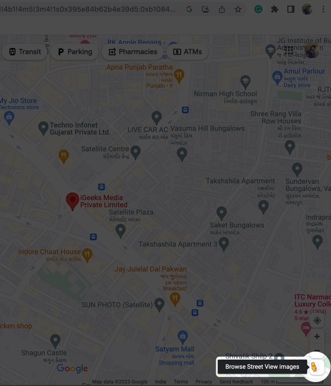 Select and drag the yellow human icon to the street next to your house