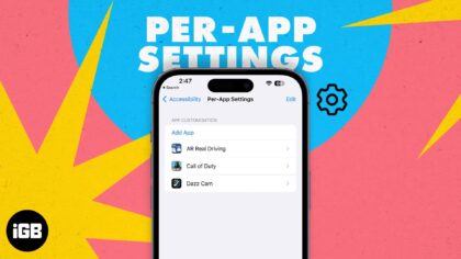 Per app setting in iphone