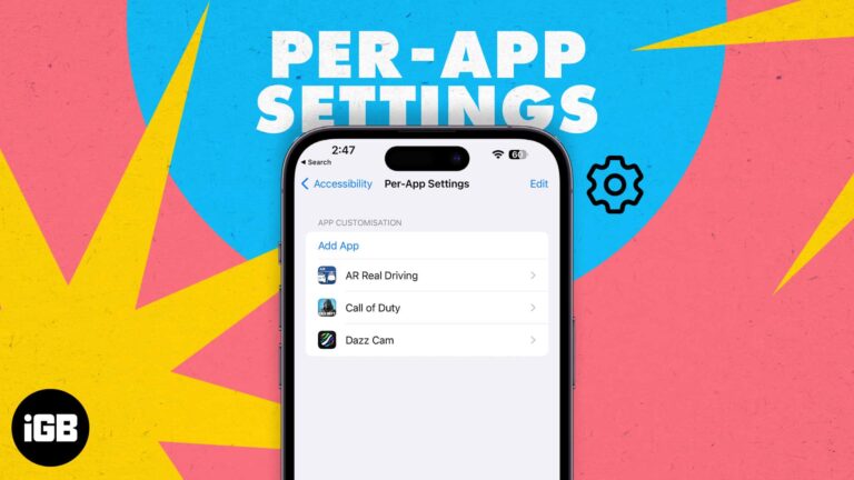 Per app setting in iphone