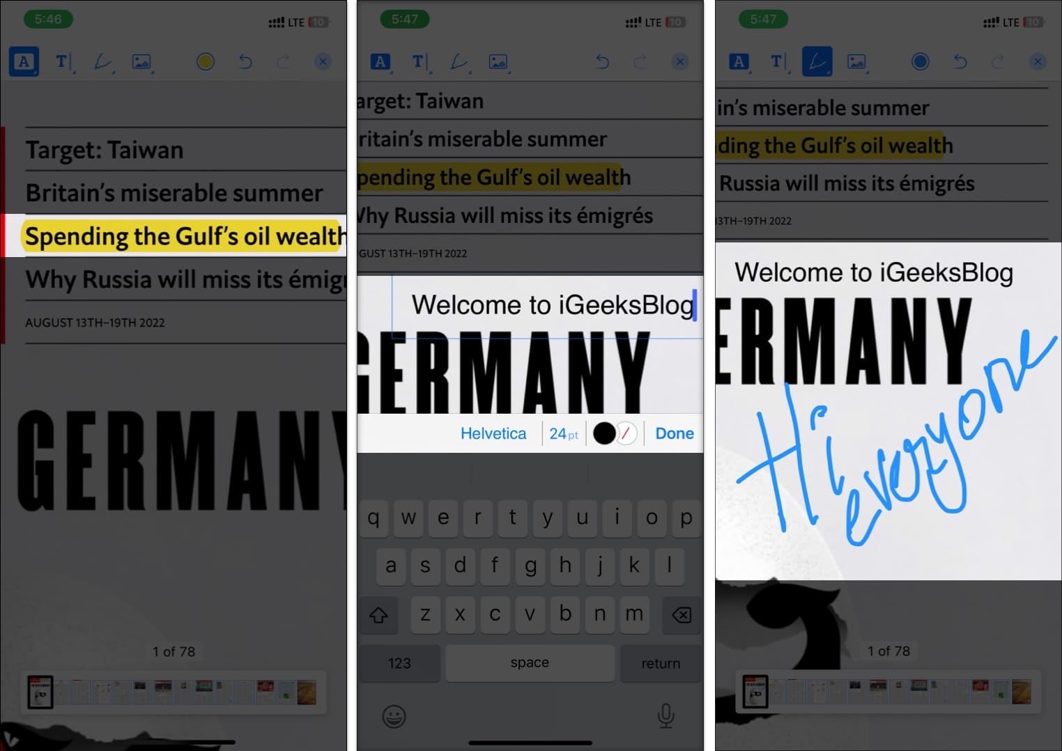 Annotate highlight add text and signature and add images to the PDF