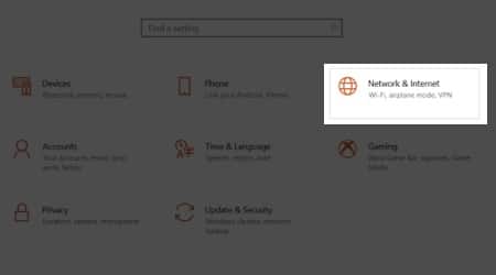 Click the Network and Sharing Center
