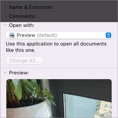 Expand the Open with click drop down menu choose the app