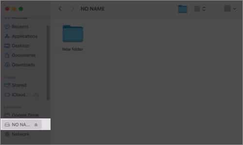 In left panel under location right click on name of drive