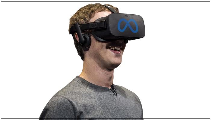 Meta stand in the VR space