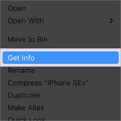 Right click over file choose Get info