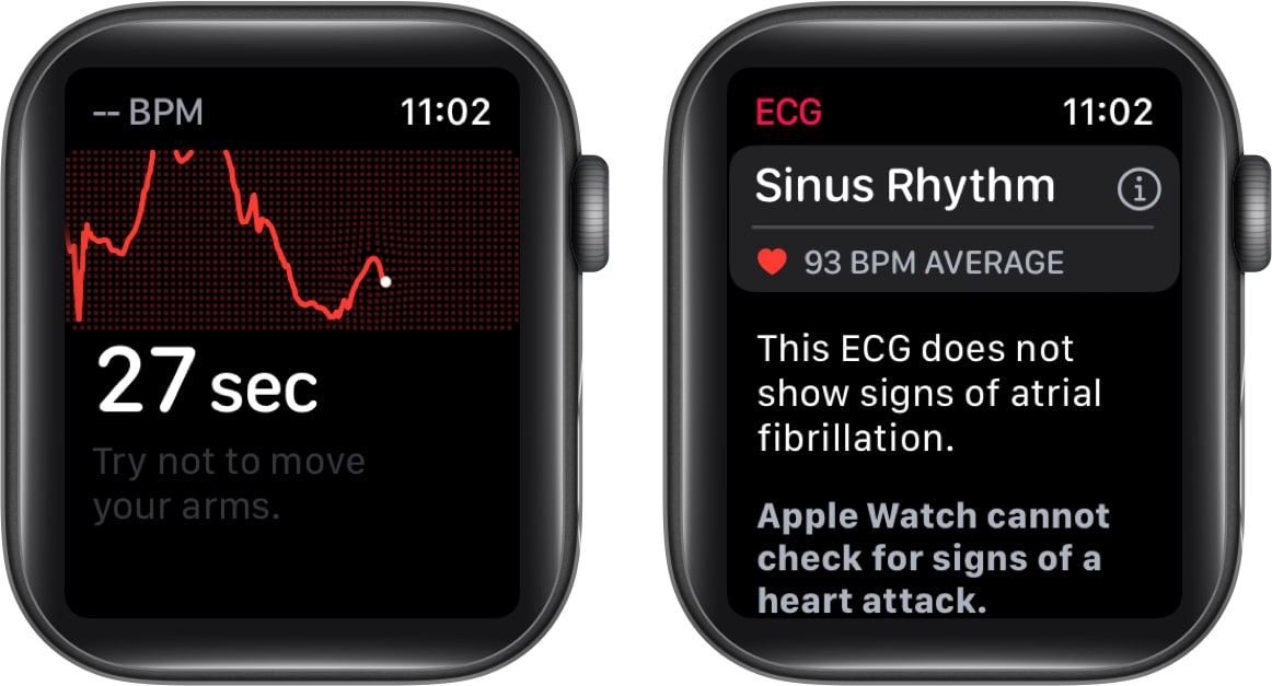 Once countdown finishes review your results on Apple Watch