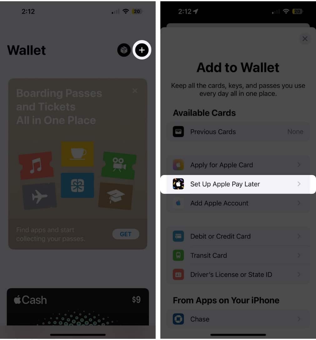 Open Wallet App choose Set up Apple Pay Later