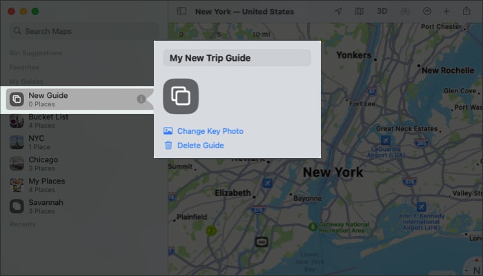 Type a name for your Guide and press return