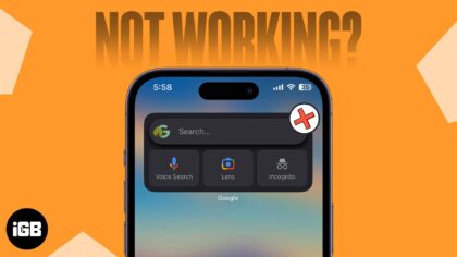 Google search not working on iphone