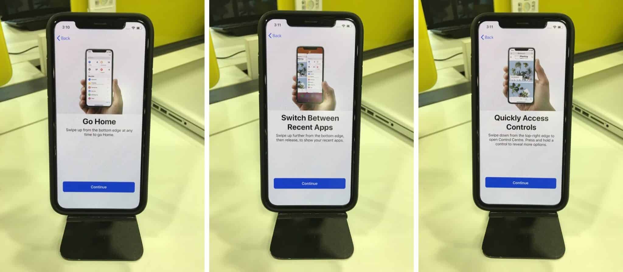 tap on continue to complete the process for set up new iphone