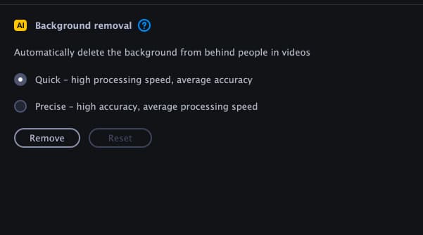 01 AI Noise Removal feature in Movavi Video Editor