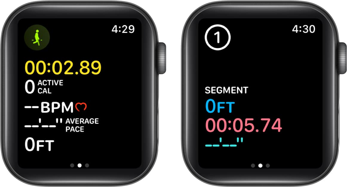 Double tap screen segment summary will be displayed in a while