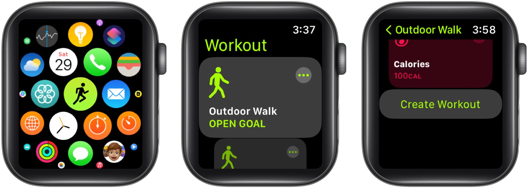Launch Workout app tap the three dots icon select Create Workout