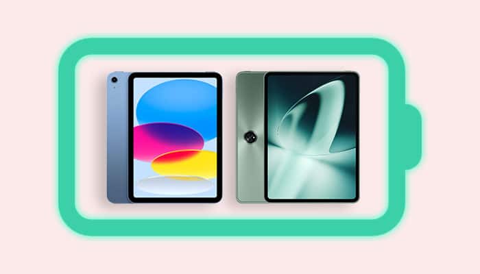 OnePlus Pad vs iPad 10th gen Battery life and charging
