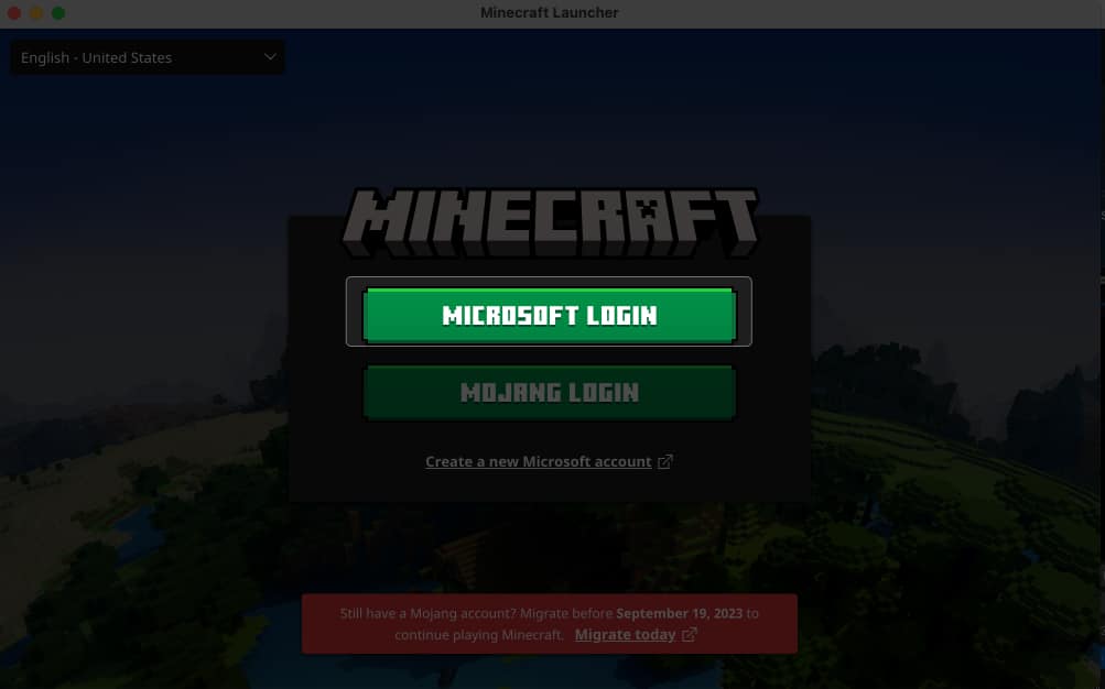 Click MICROSOFT LOGIN