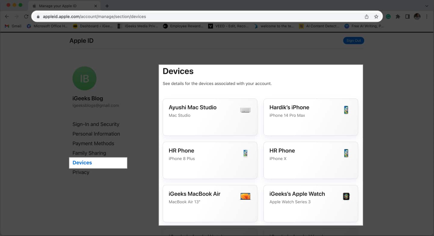 Head to the Devices tab Now you can see all the connected devices on the right side of the pane