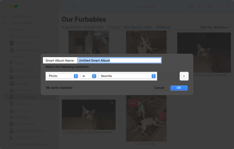 Set up Smart Albums in photos