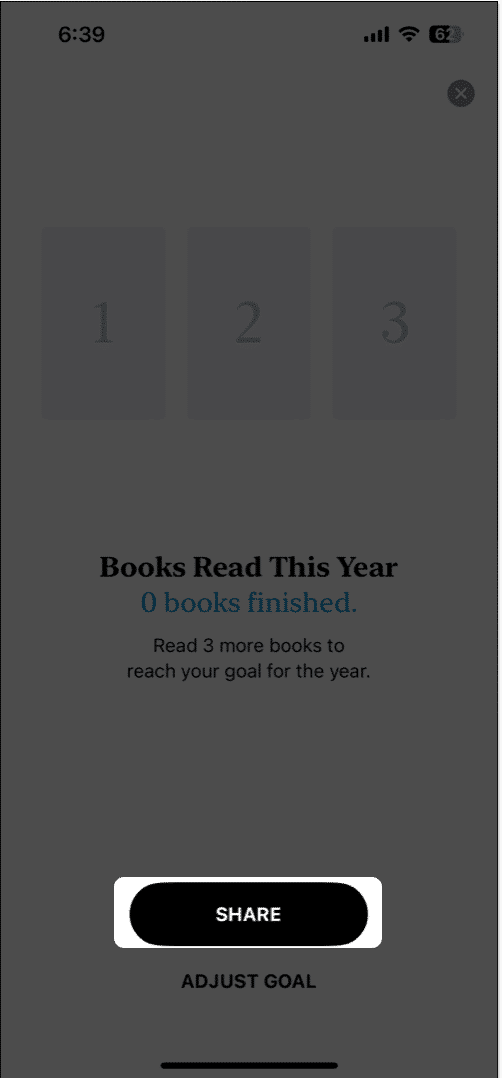 Tap the share button