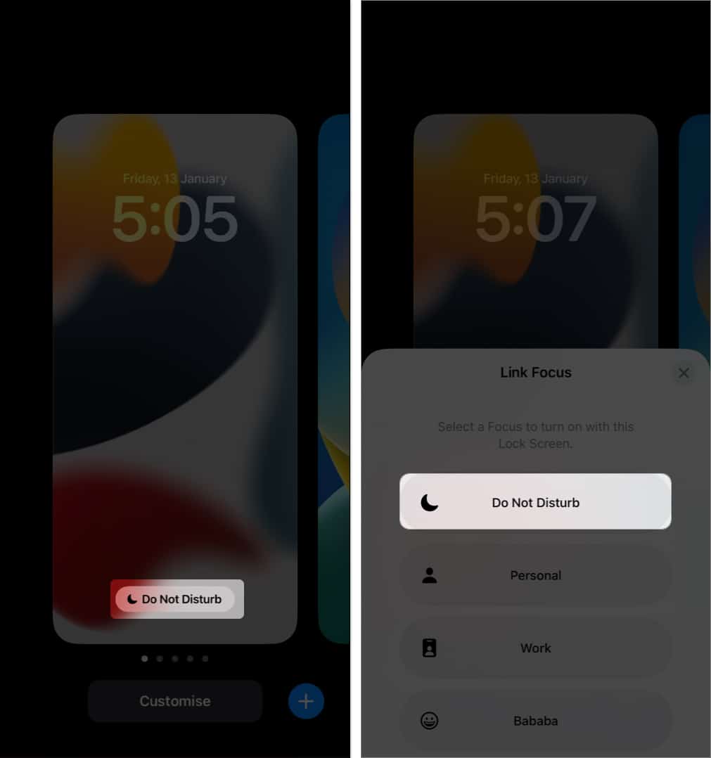 select do not disturb lock screen tap do not disturb in Lock Screen