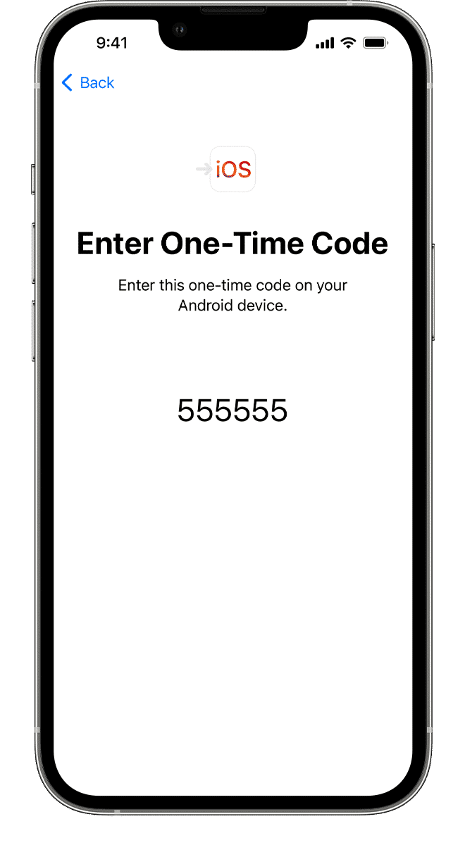 6 digit one time code for authentication on an iPhone