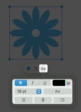 click the aa icon format the text in freeform