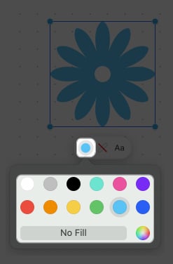 click the color icon choose a color in freeform