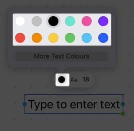 click the color icon select the text color in freeform