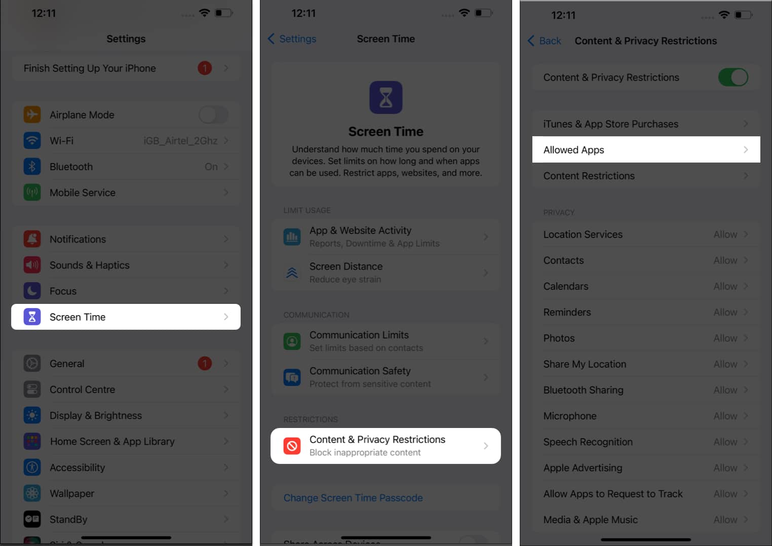 Allow Camera app from Content  Privacy Restrictions