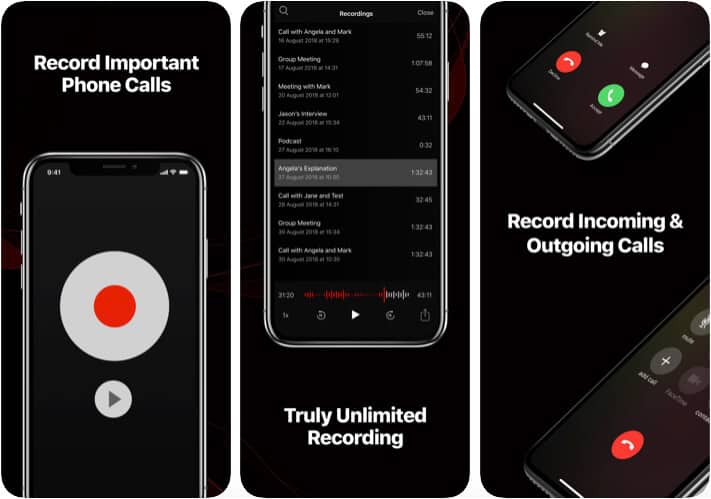 TapeACall   Call Recorder iPhone and iPad App Screenshot