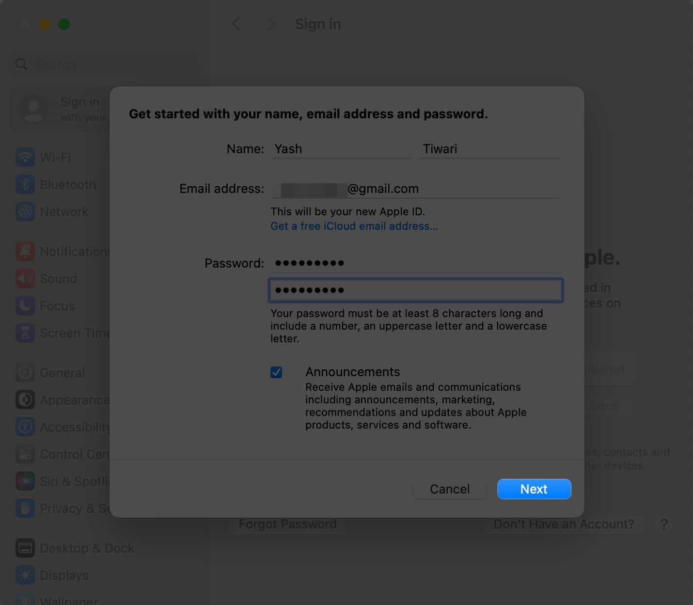 Enter your information click Enter
