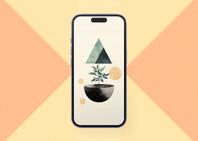 Green plant abstract iPhone wallpaper