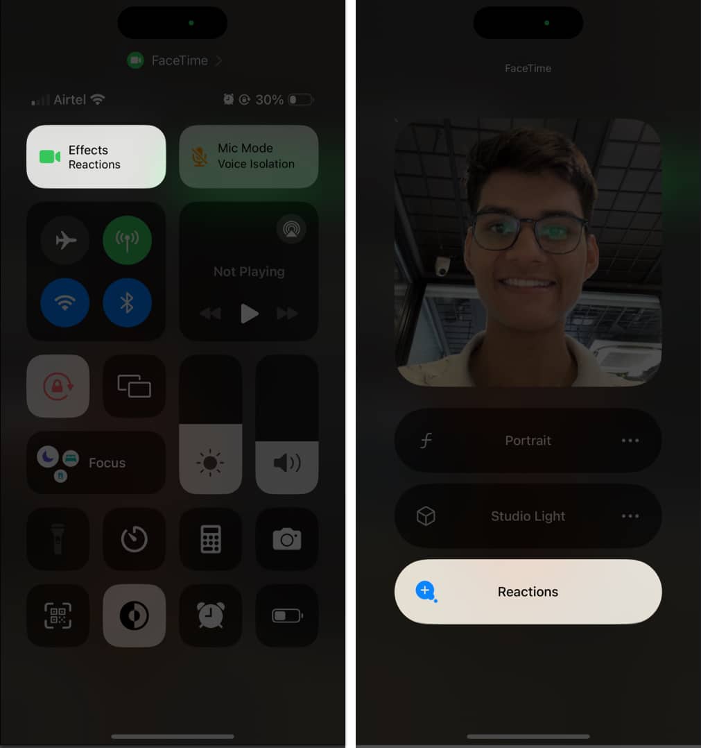 Tap Effects Select Reactions